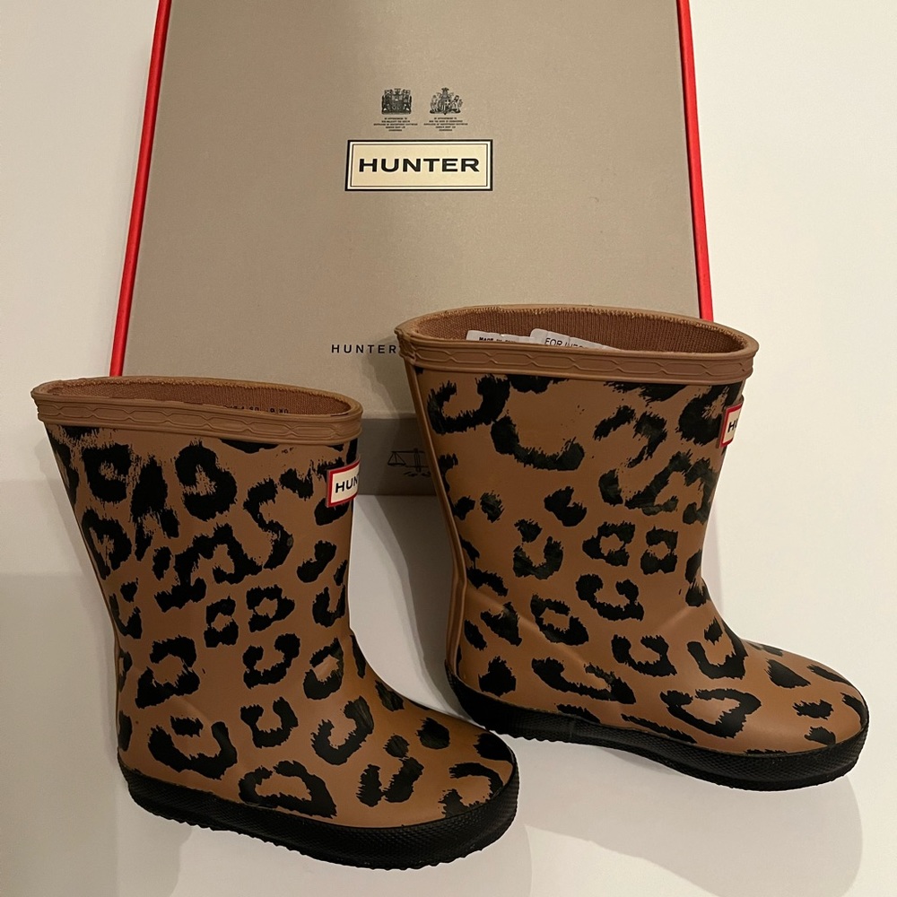 Hunter Boots - Kids First Classic Hybrid Print (Leopard)